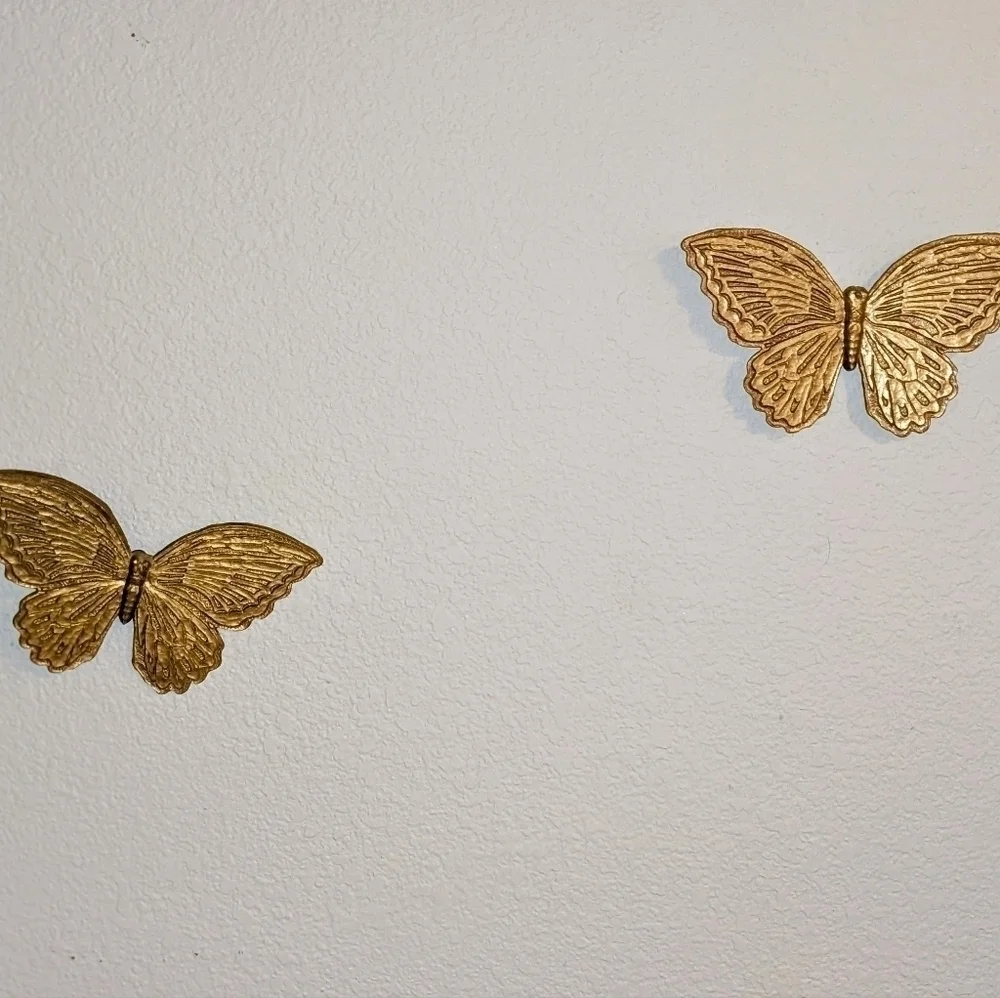 Butterfly in Gold, Homco Wall Decor, 1970s
